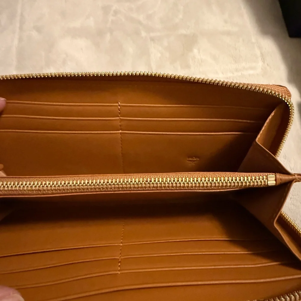 MCM Tan Leather Zip Wallet - Picture 2 of 4